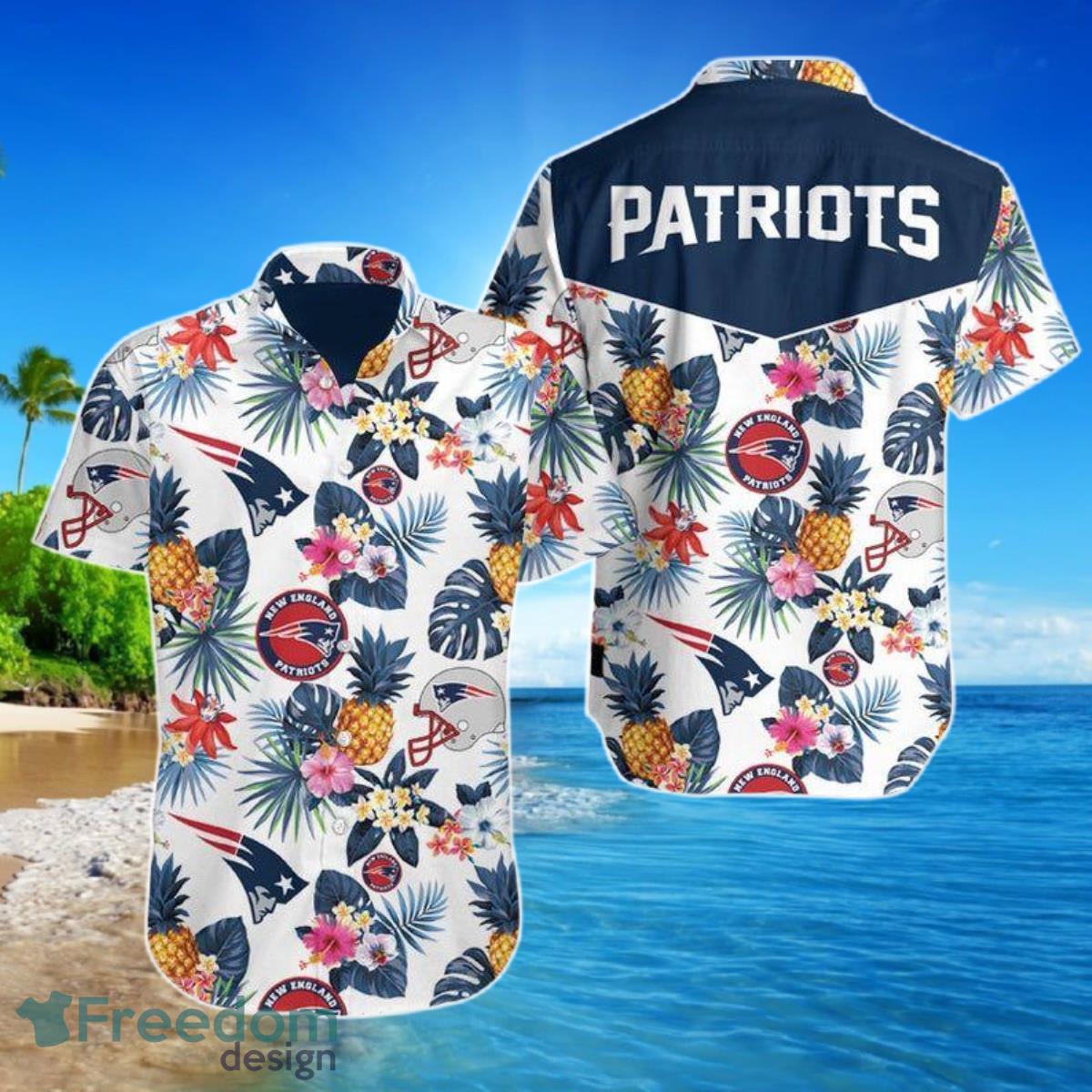 New England Patriots NFL Flower Hawaiian Shirt Great Gift For Fans -  Freedomdesign