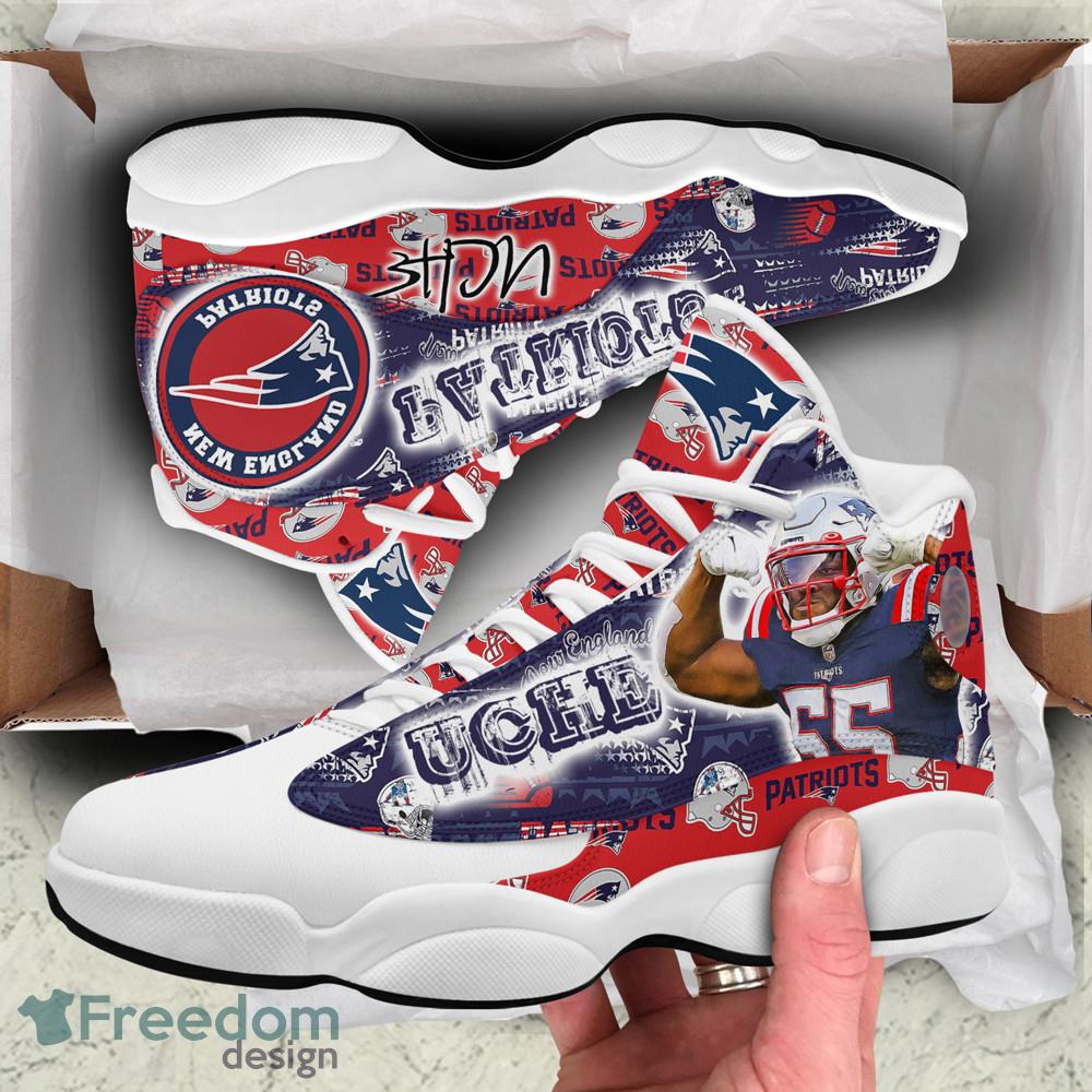 New England Patriots Josh Uche Air Jordan 13 Shoes For Men Women Product Photo 2