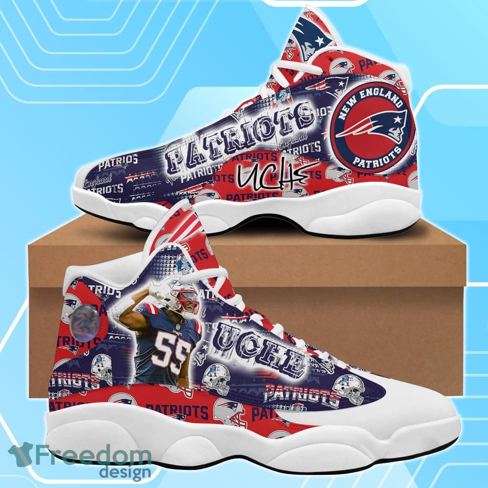 New England Patriots Josh Uche Air Jordan 13 Shoes For Men Women Product Photo 1