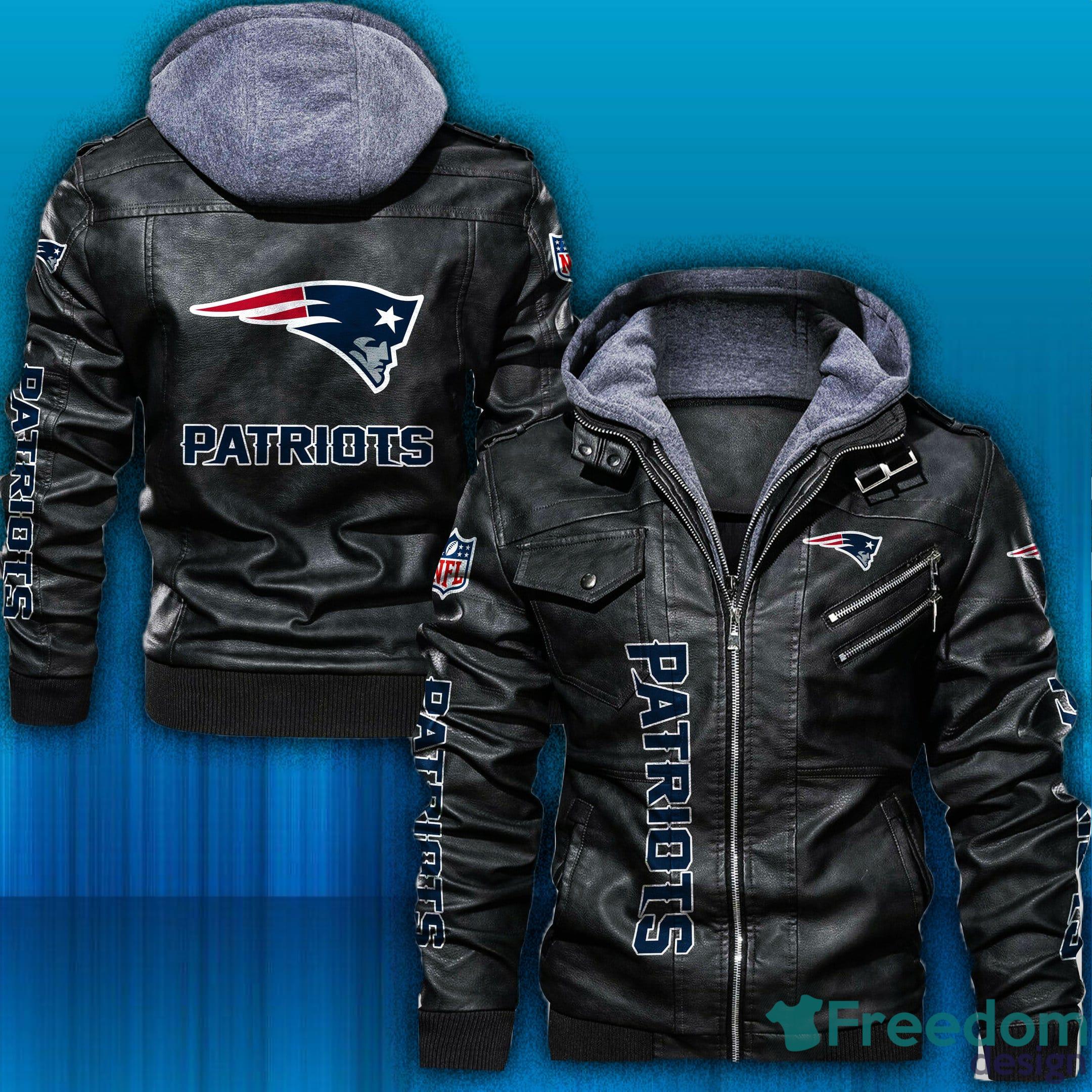 New England Patriots Logo NFL Leather Jacket For Men And Women