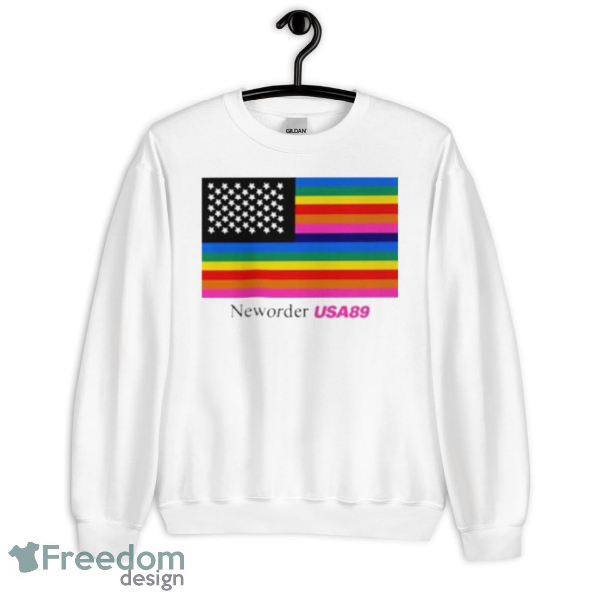 New Order USA 89 USA Flag Pride Shirt - Unisex Heavy Blend Crewneck Sweatshirt