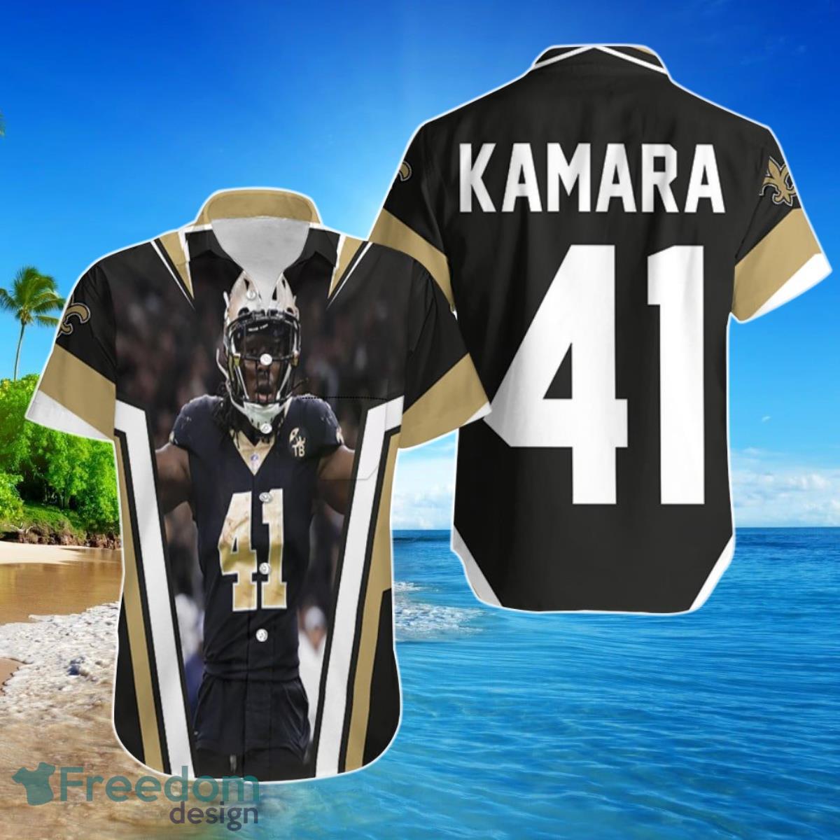 New Orleans Saints Alvin Kamara 41 Legendary Hawaiian Shirt For Men Women Product Photo 1