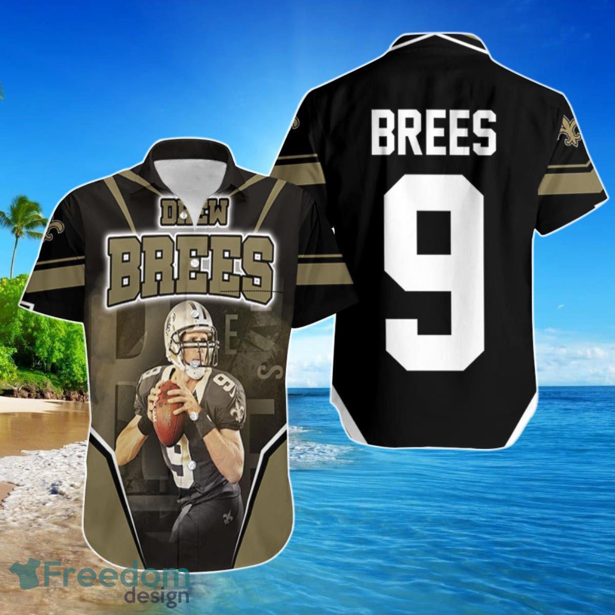 New Orleans Saints Drew Brees Hawaiian Shirt For Men Women Product Photo 1