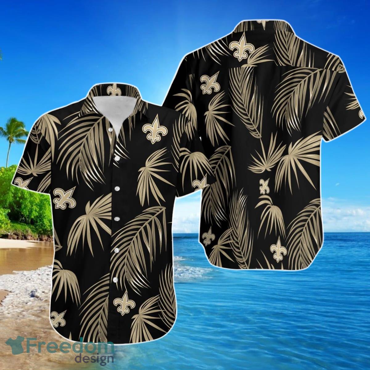 New Orleans Saints Flower Short Sleeve Hawaiian Shirt For Men Women Product Photo 1