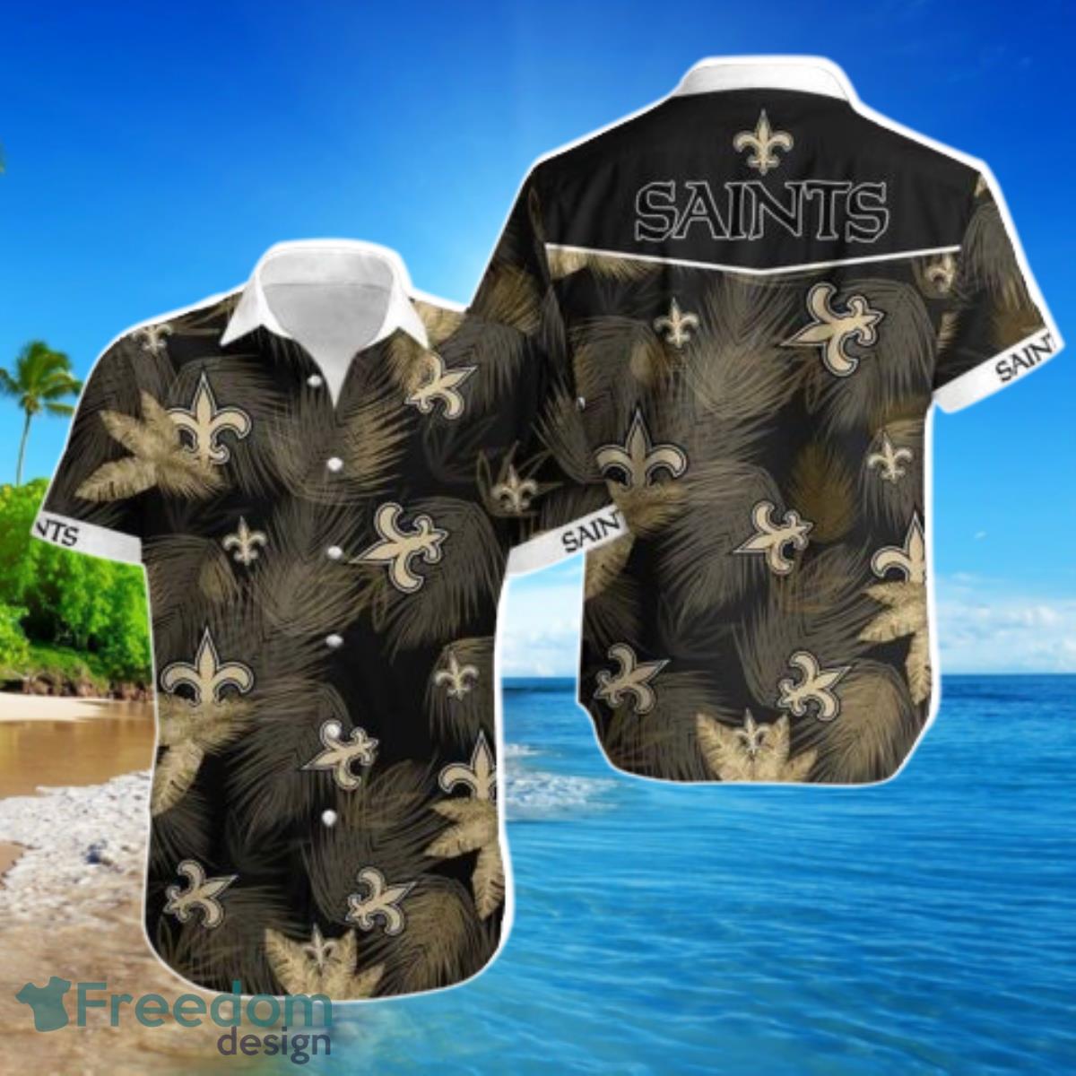 New Orleans Saints NFL Custom Name Hawaiian Shirt Style Gift For Men Women  Fans - Freedomdesign