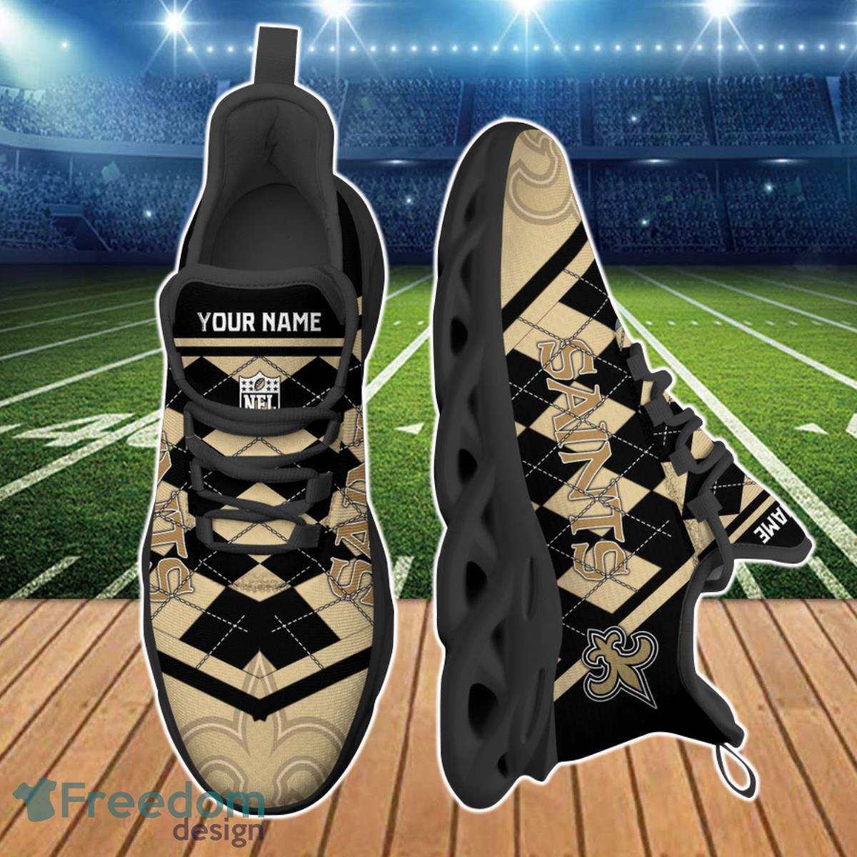 New Orleans Saints NFL Clunky Max Soul Shoes Custom Name Best Gift For Real Fans Product Photo 2