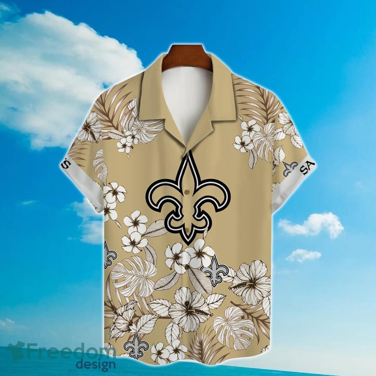 New Orleans Saints NFL Hibiscus 2023 AOP Hawaiian Shirt For Men Women Product Photo 2