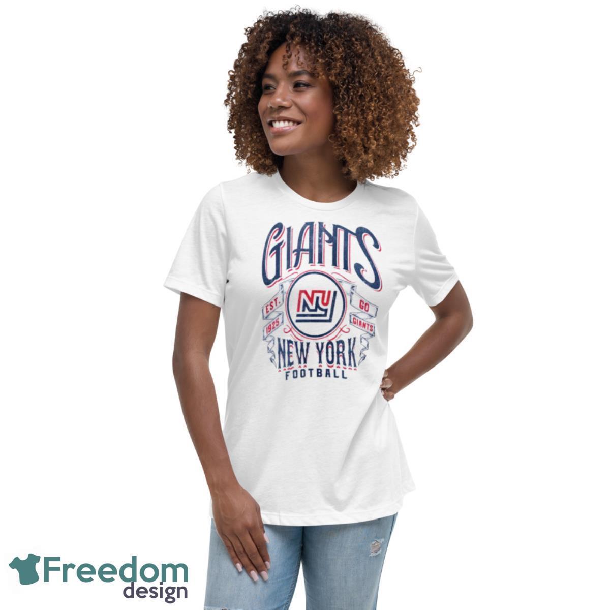 New York Giants Go Giants Est 1925 Shirt - Womens Relaxed Short Sleeve Jersey Tee New York Giants Go Giants Est 1925 Shirt - Womens Relaxed Short Sleeve Jersey Tee