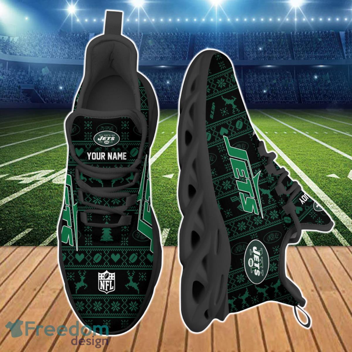 New York Jets NFL Clunky Max Soul Shoes Custom Name Product Photo 2