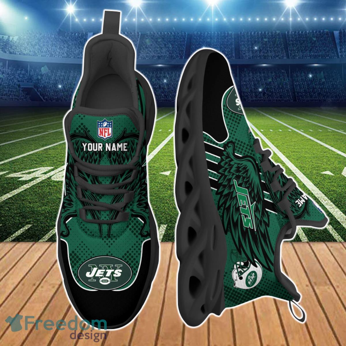 New York Jets NFL Clunky Max Soul Shoes Custom Name Special Gift For Fans Product Photo 2