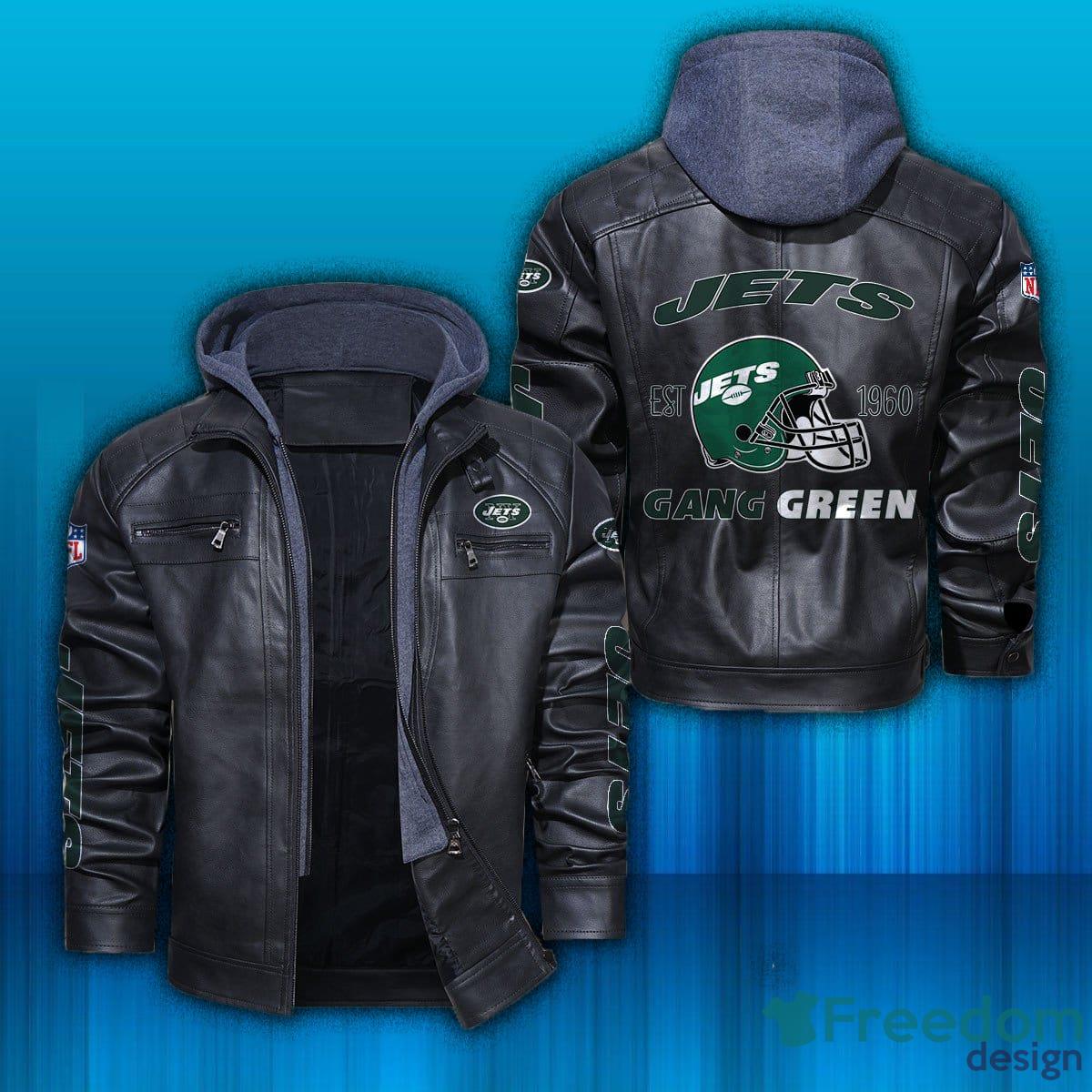 NFL NY Jets Black And Green Leather Jacket - Maker of Jacket