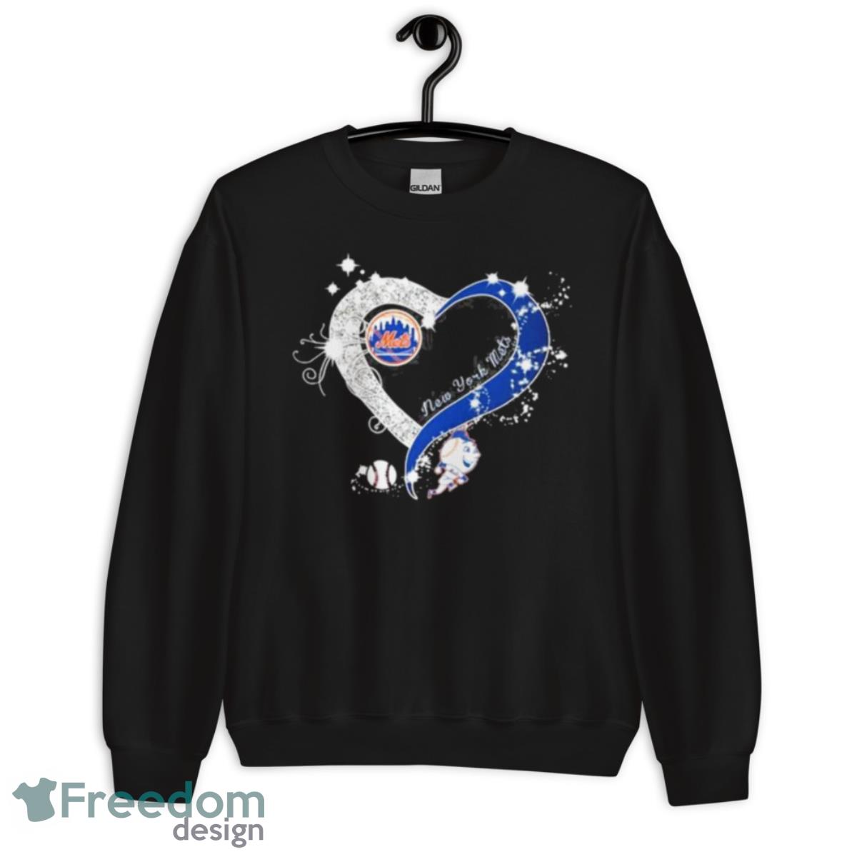 New York Mets Baseball Glitter Heart 2023 Shirt image New York Mets Baseball Glitter Heart 2023 Shirt - Unisex Crewneck Sweatshirt