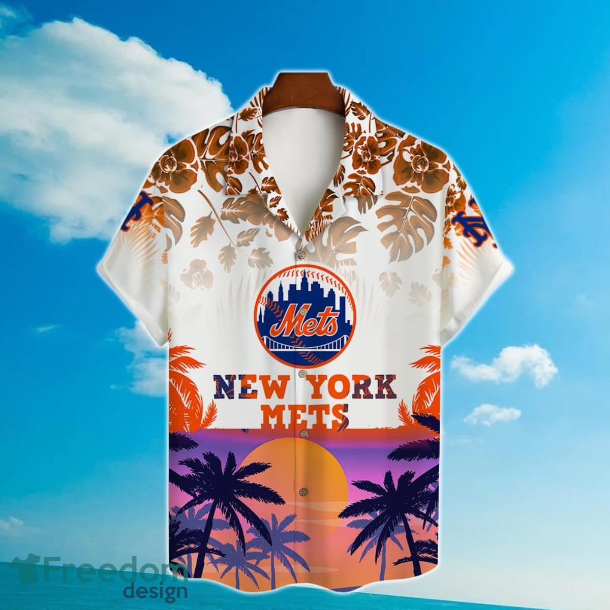Personalized New York Mets Baseball All Over Print 3D Hawaiian Shirt -  Pinstripe Baseball White - T-shirts Low Price