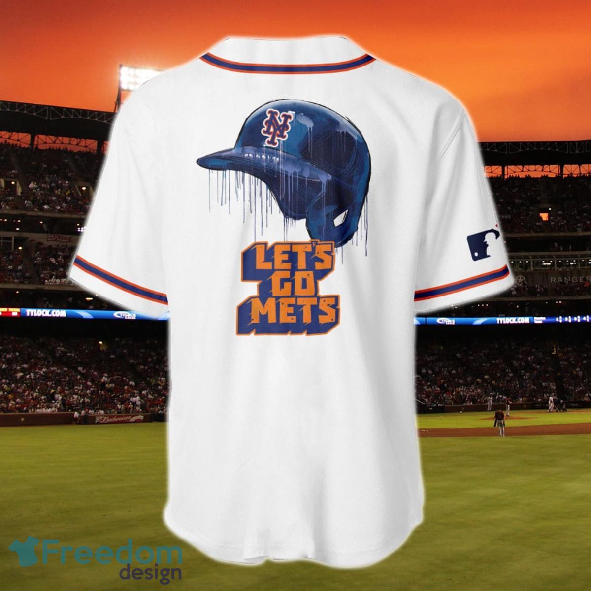 New York Mets Major League Baseball Custom Name Baseball Jersey Product Photo 2