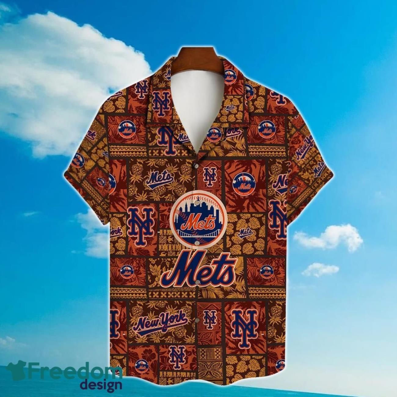 New York Mets Major League Baseball Hawaiian Shirt with 3D Printed Design Product Photo 2