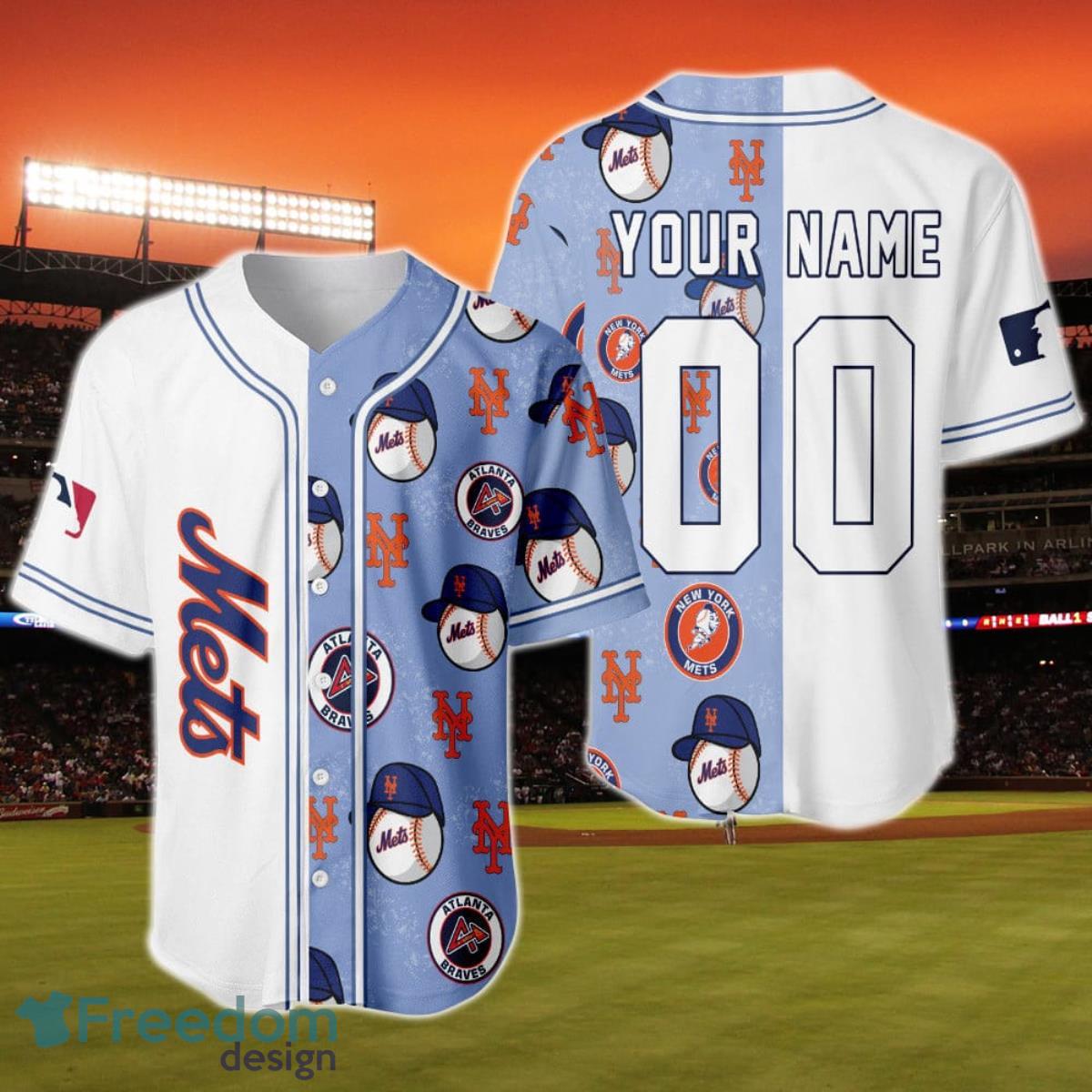 New York Mets MLB Personalized Name Number Baseball Jersey Shirt