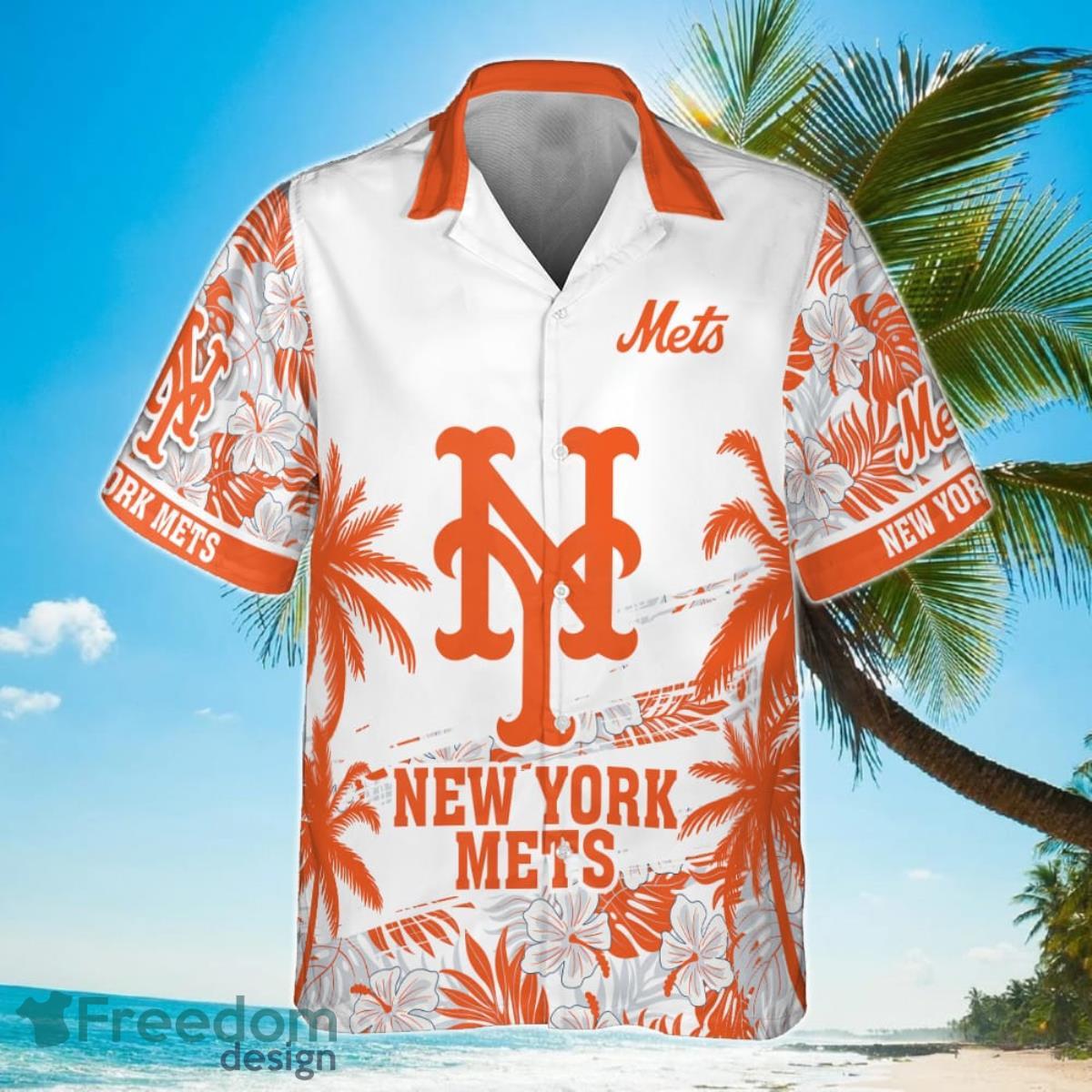 New York Mets MLB Flower Pattern Summer 3D Hawaiian Shirt - Chilasport.com  in 2023
