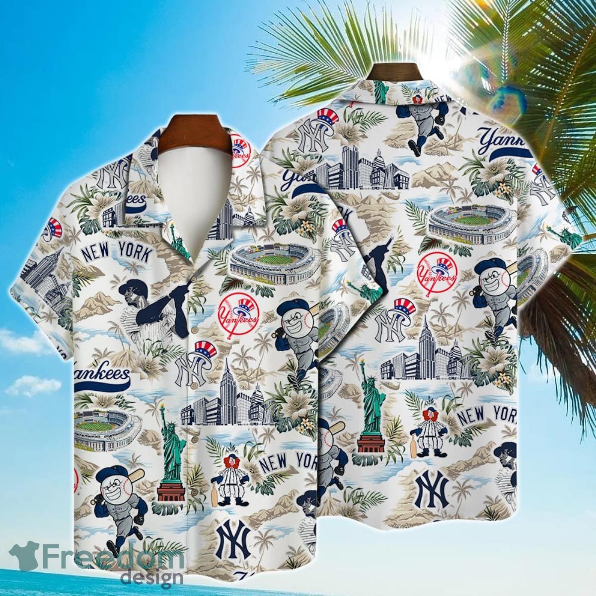 New York Yankees Baseball Pattern On White Background Print