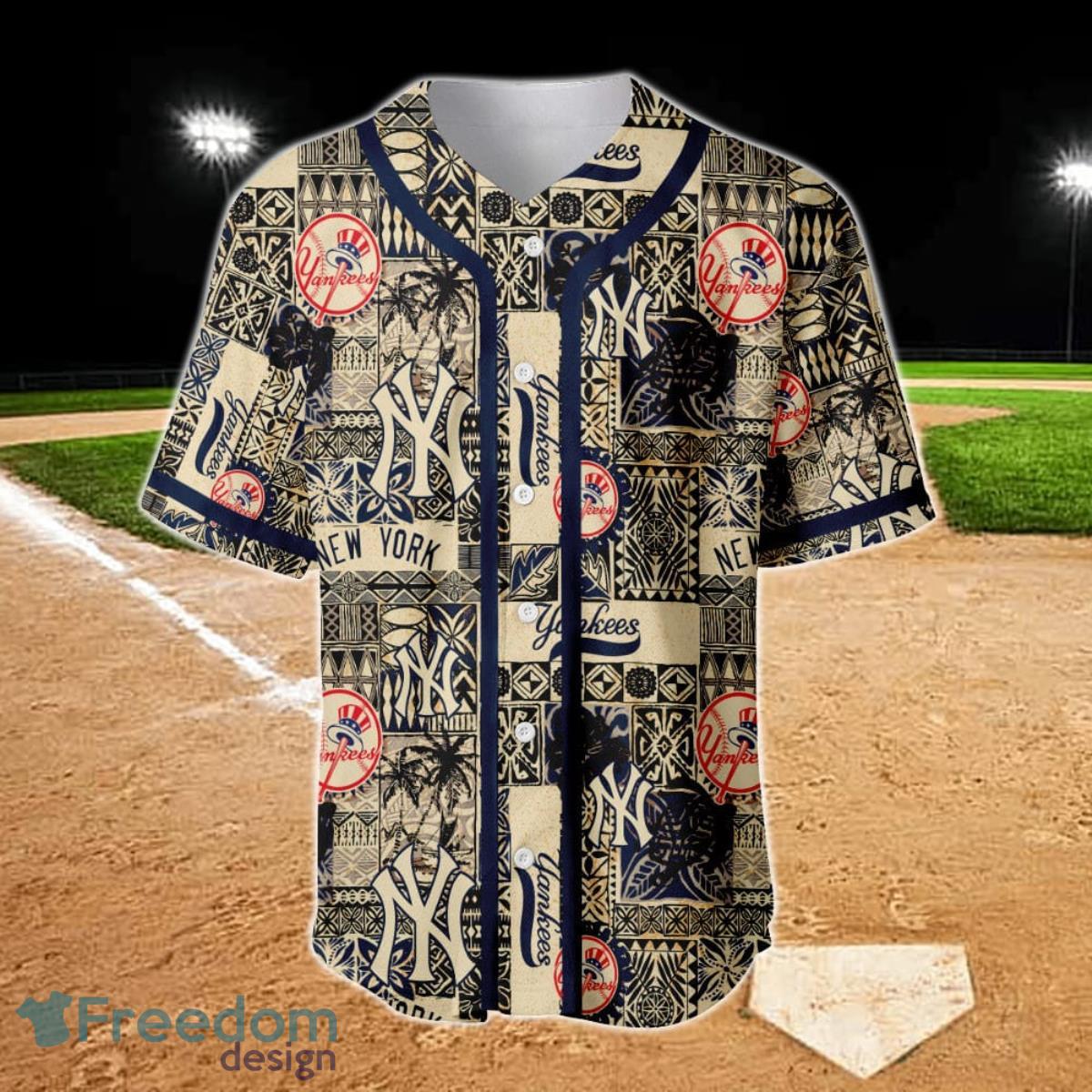 New York Yankees Major League Baseball AOP Baseball Jersey - Freedomdesign