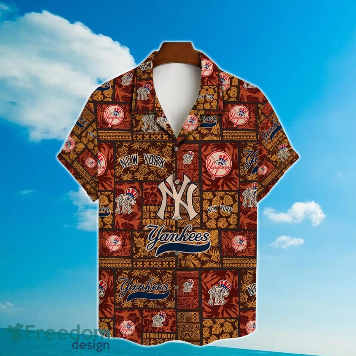 New York Yankees Major League Baseball Hawaiian Shirt with 3D Printed Design Product Photo 2