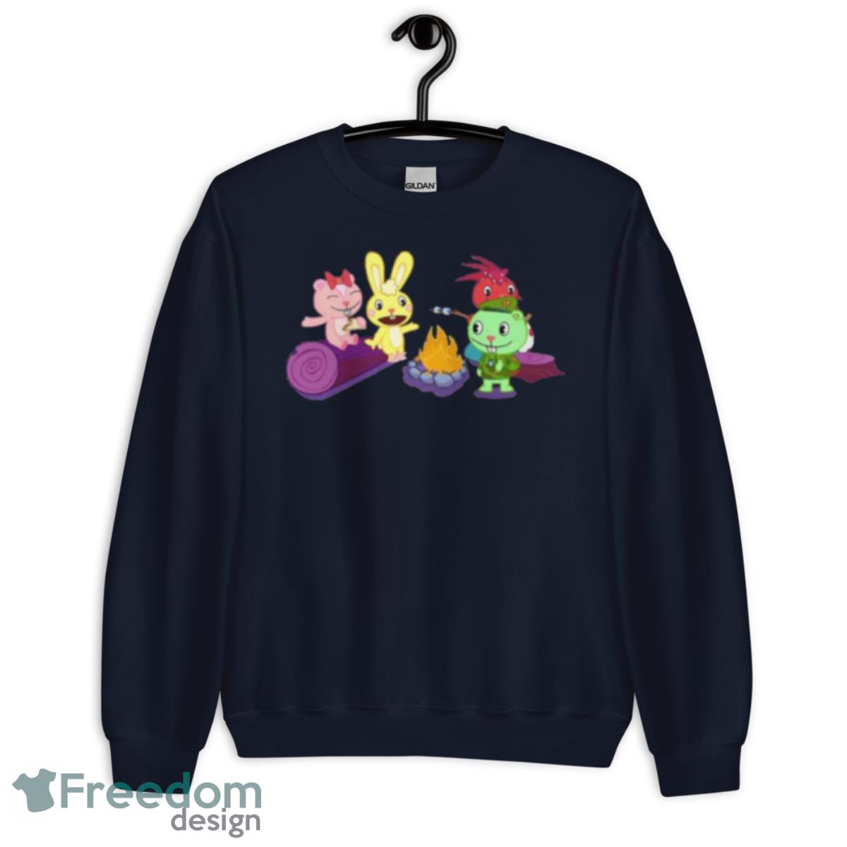 Ngiht Camp Happy Tree Friends Shirt - Unisex Crewneck Sweatshirt-1