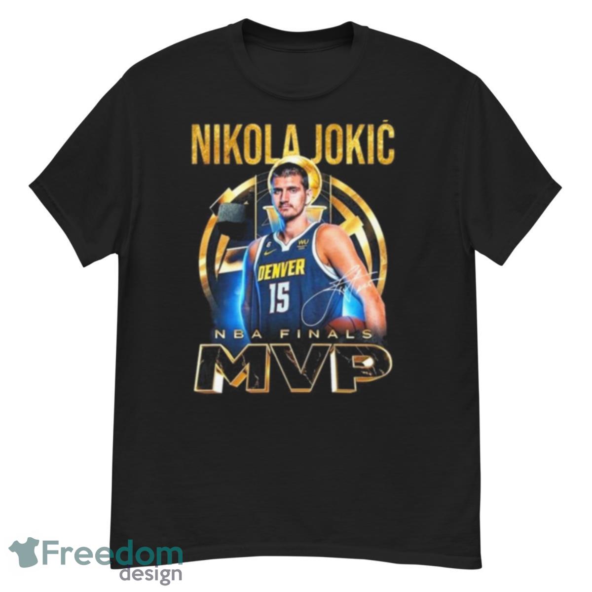 Nikola Jokic 15 NBA Finals MVP Denver Nuggets Signature 2023 Shirt - G500 Men’s Classic T-Shirt