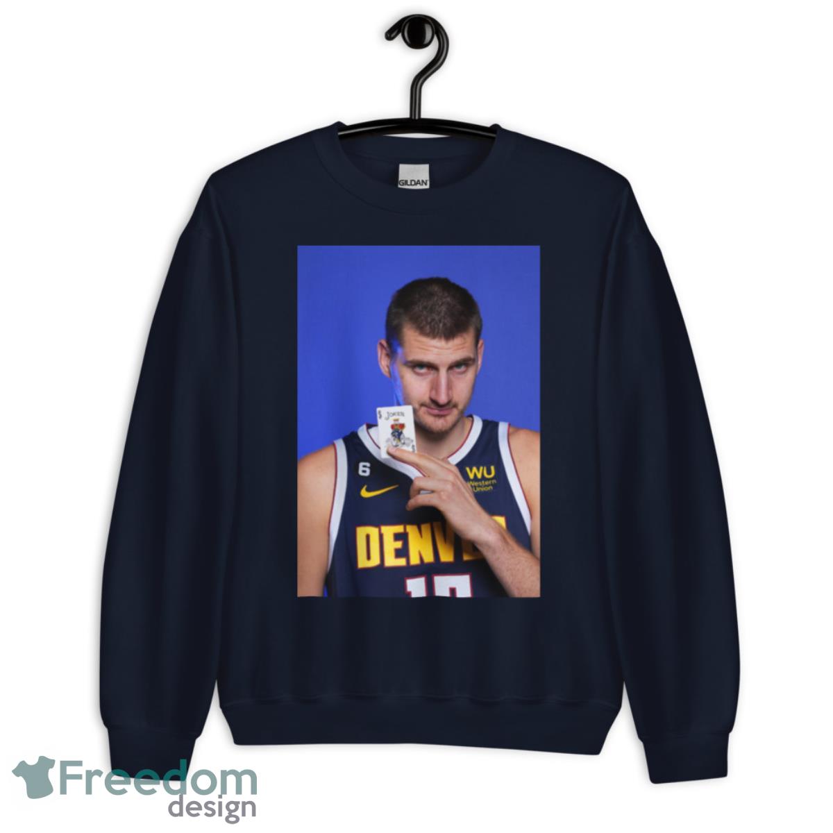 Nikola Jokic Denver Nuggets 41 Points 11 Rebounds 4 Assists 57 FG In The NBA Final T Shirt - Unisex Crewneck Sweatshirt-1