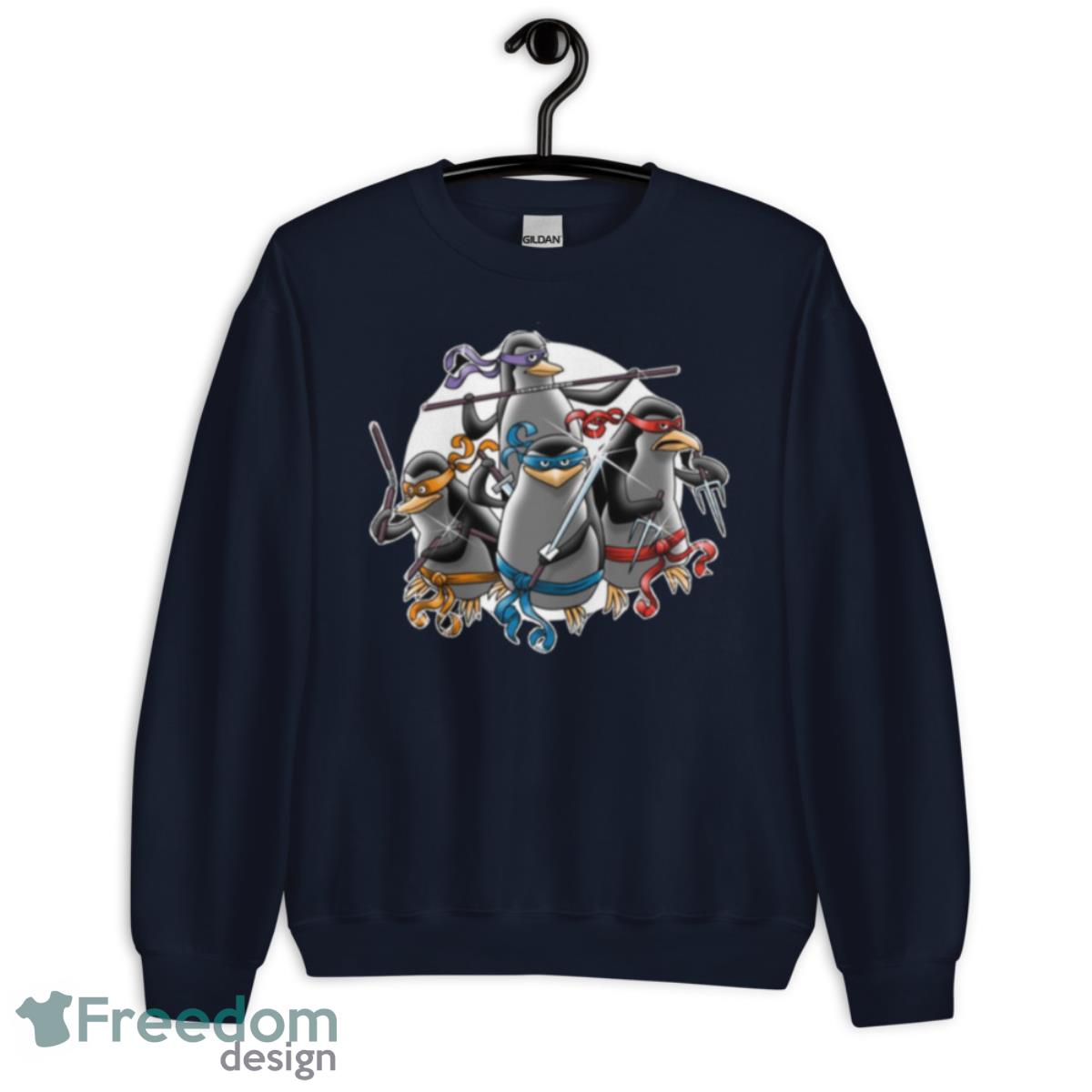 Ninja Penguins Penguins Of Madagascar Shirt - Unisex Crewneck Sweatshirt-1