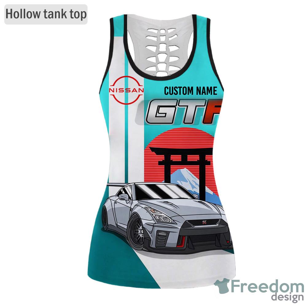 Nissan GTR Vintage style 3D Full Printing Custom Name Leggings And Hollow Tank - Nissan GTR Vintage style 3D Hollow tank Leggings Full Printing Custom Name_14