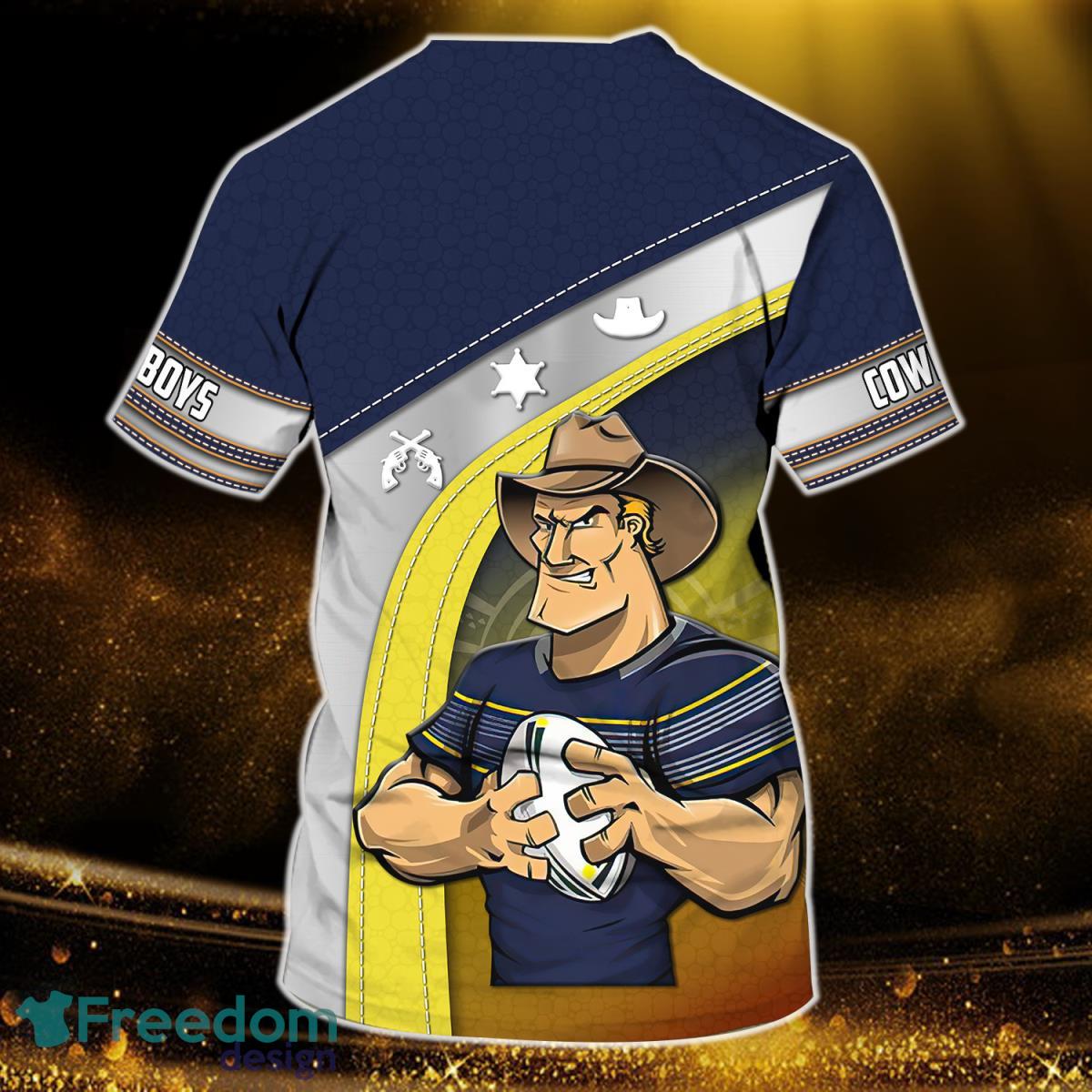 North Queensland Cowboys Fans Personalized Name 3D Tshirt Product Photo 2