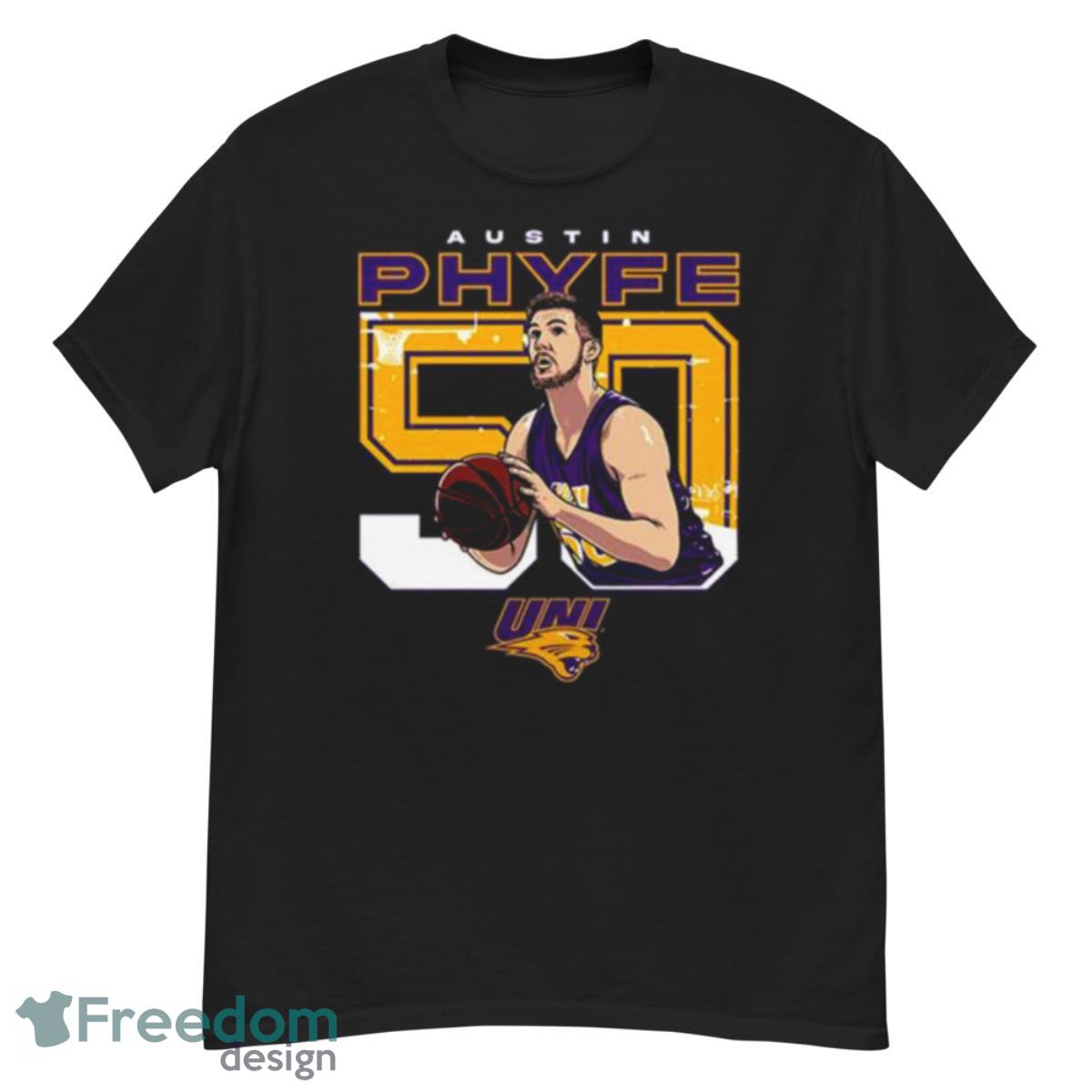 Northern Iowa Panthers Austin Phyfe 2023 NCAA Men’s Basketball Shirt - G500 Men’s Classic T-Shirt