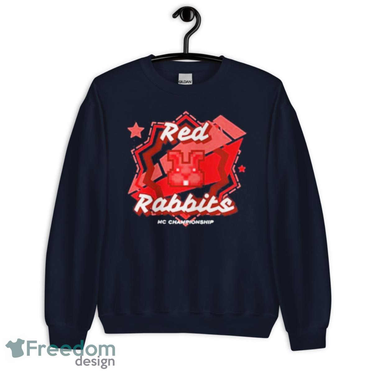 Noxcrew Red Rabbits Team Mc Championship Shirt - Unisex Crewneck Sweatshirt-1