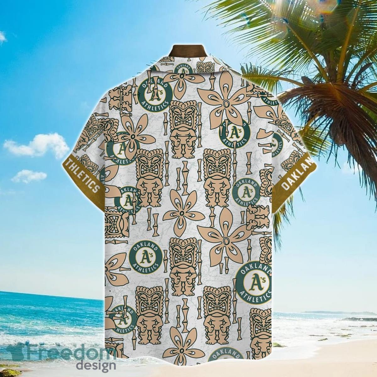 MLB Oakland Athletics Custom Name Number Style Hawaiian Shirt