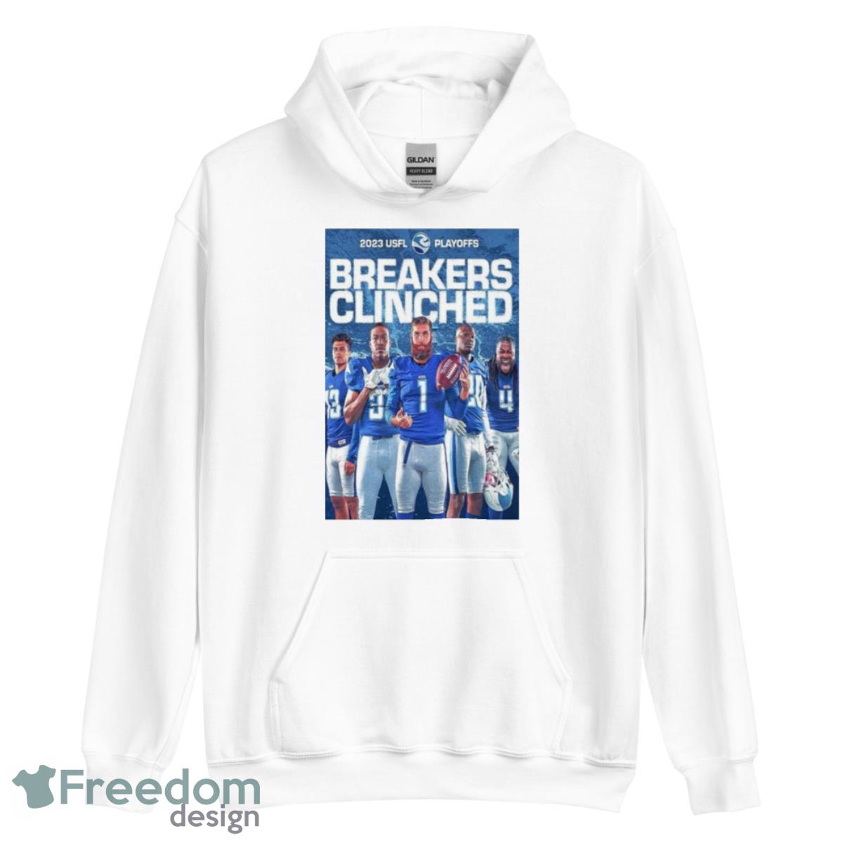 Orleans Breakers Clinched 2023 USFL Playoffs Shirt - Unisex Heavy Blend Hooded Sweatshirt Orleans Breakers Clinched 2023 USFL Playoffs Shirt - Unisex Heavy Blend Hooded Sweatshirt