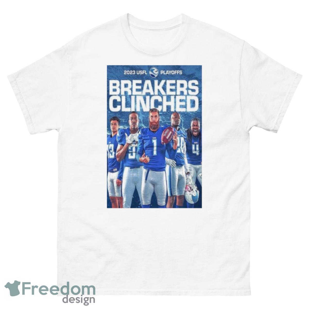 Orleans Breakers Clinched 2023 USFL Playoffs Shirt - 500 Men’s Classic Tee Gildan