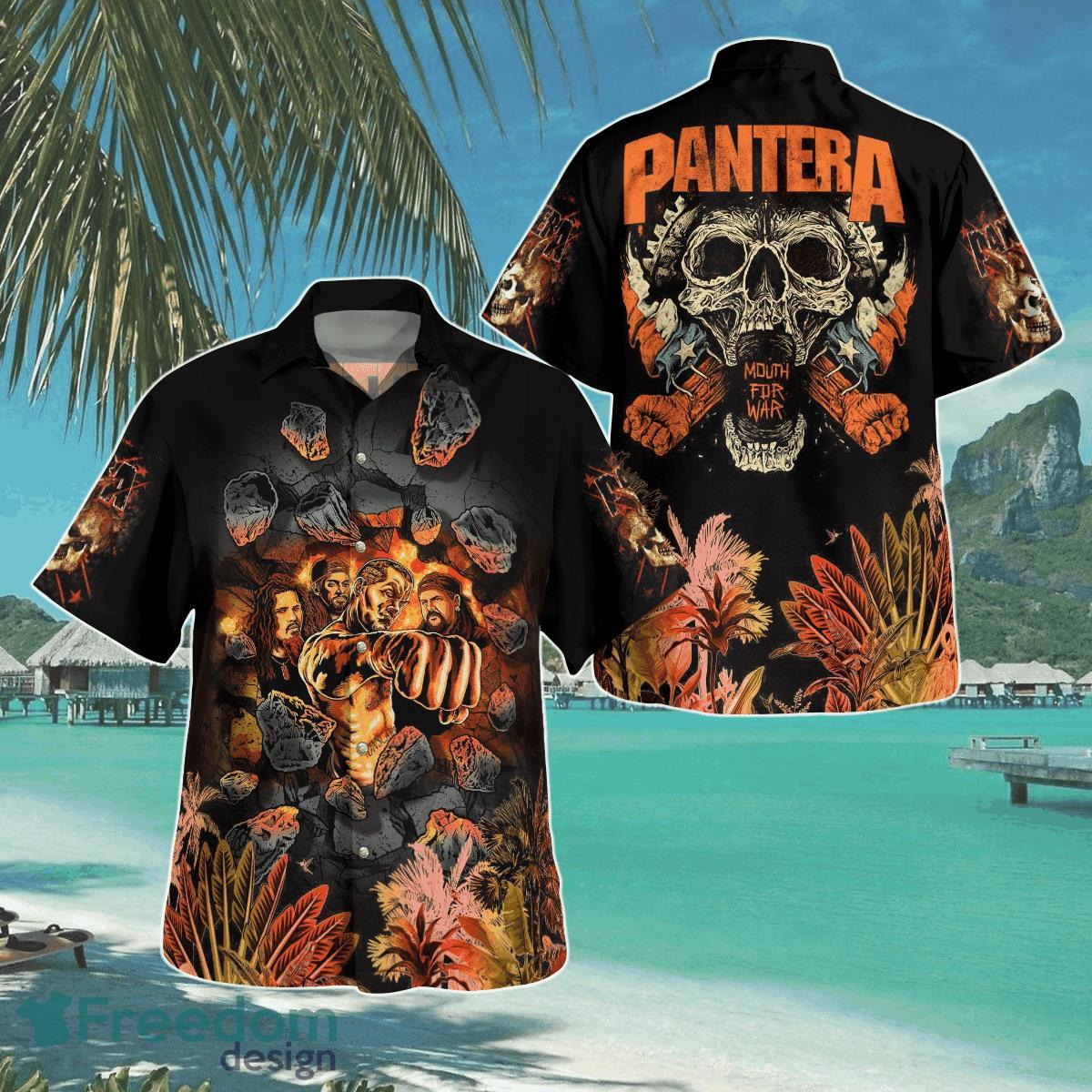 Pantera Skull Tropical Hawaii Shirt Aloha Shirt For Men Women Product Photo 1