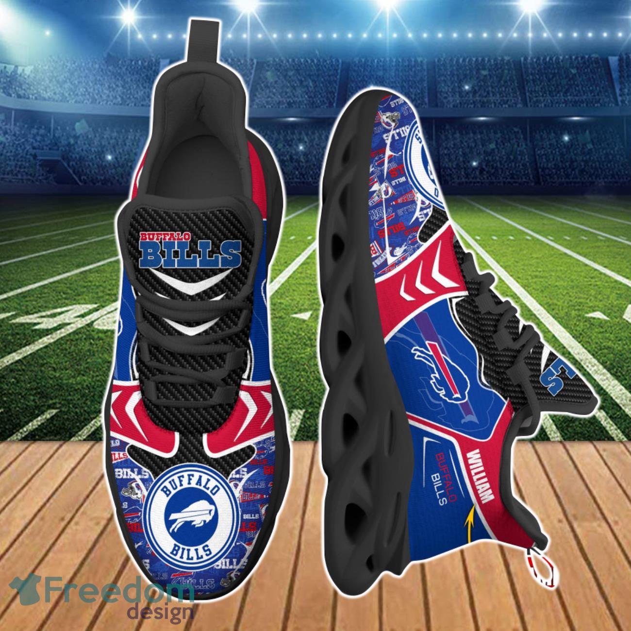 Personalized Buffalo Bills NFL Clunky Max Soul Shoes For Big Fans Product Photo 2