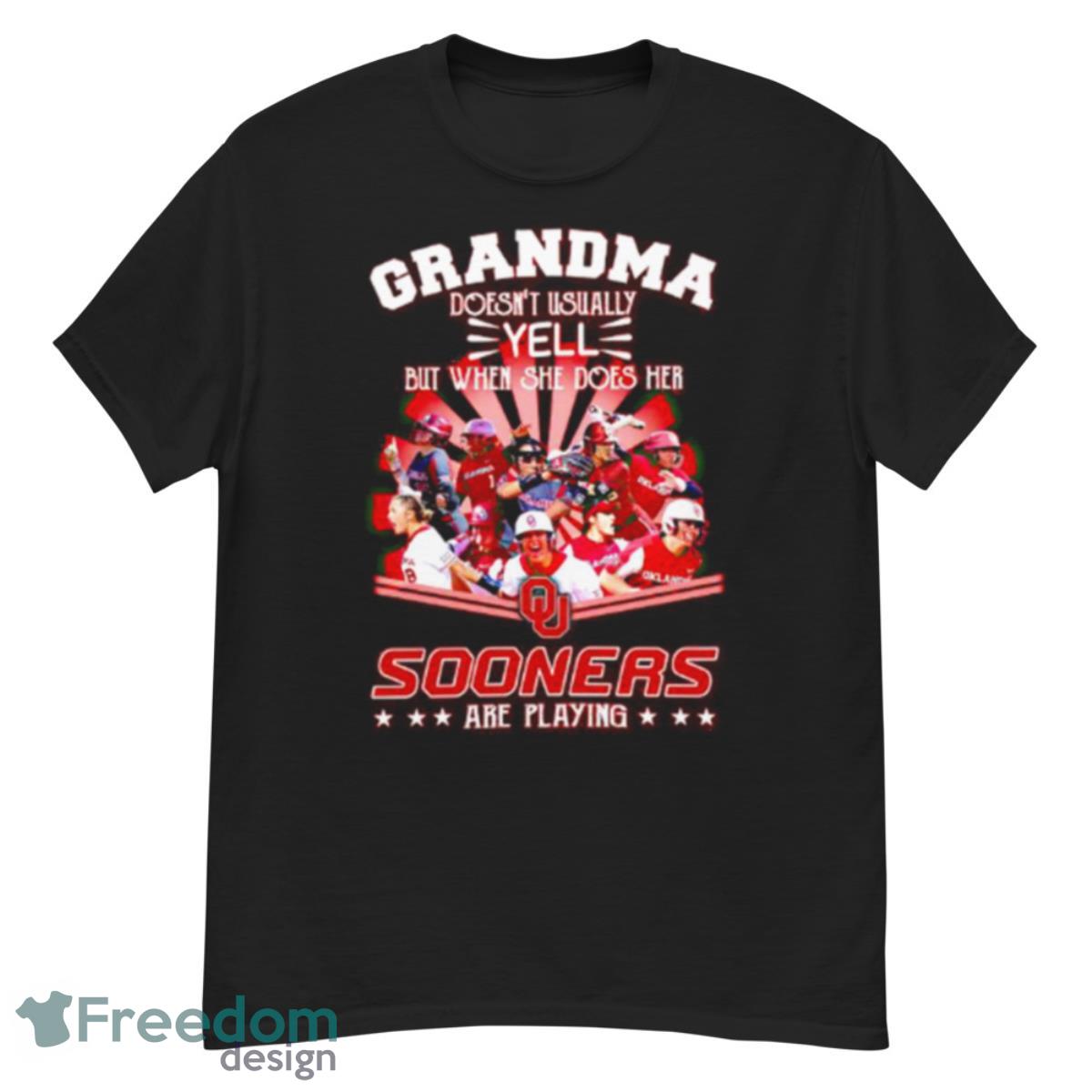 Personalized Grandma Doesn’t Usually Yell But When She Does Her Sooners Are Playing Shirt - G500 Men’s Classic T-Shirt