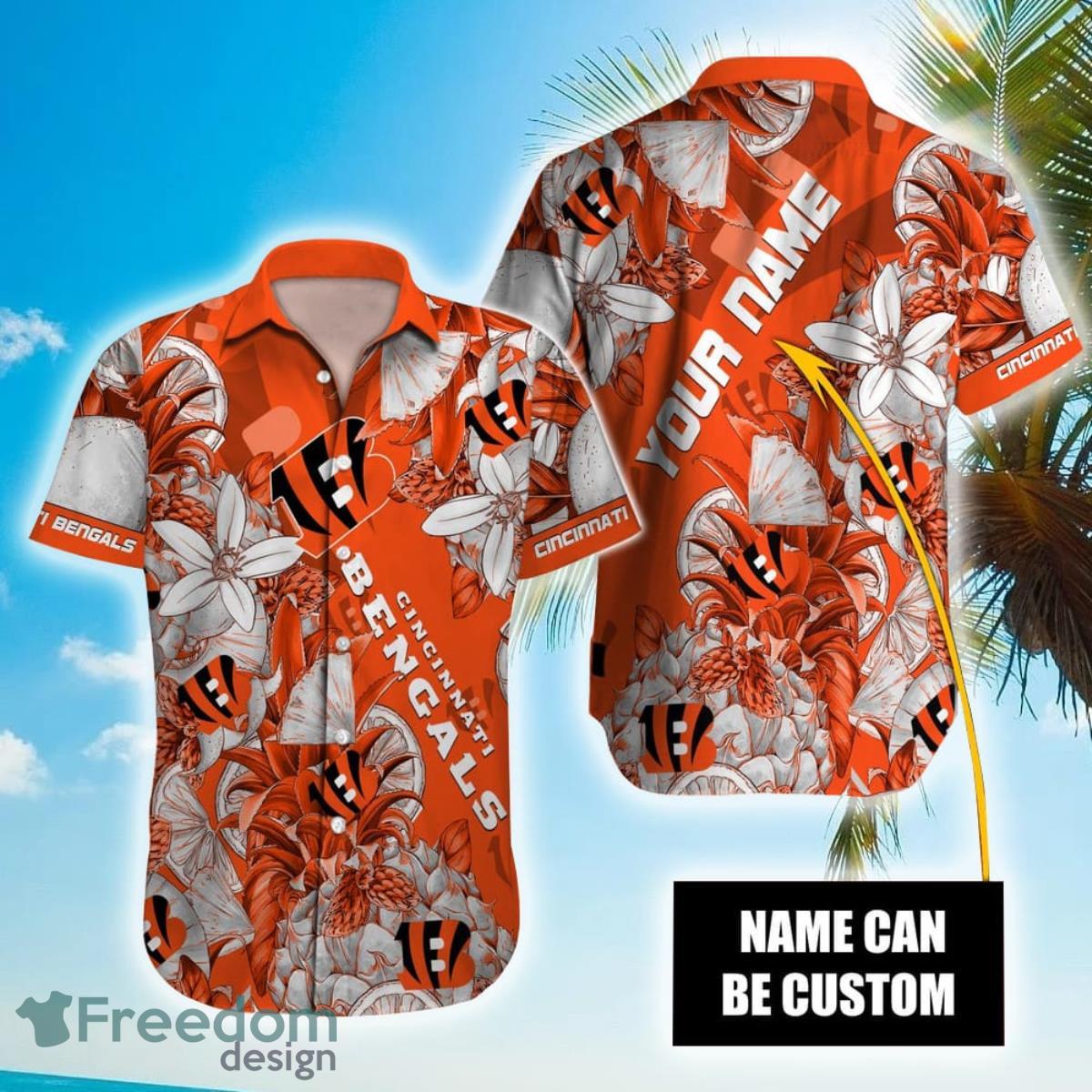 Personalized NFL Cincinnati Bengals Special Tropical Fruit Hawaiian Shirt Product Photo 1