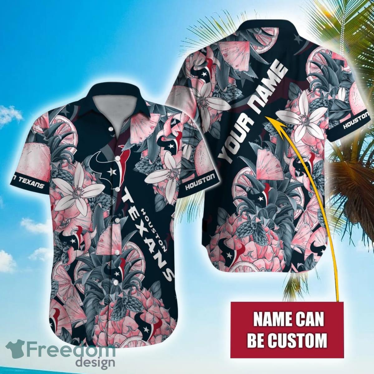 Personalized NFL Houston Texans Special Tropical Fruit Hawaiian Shirt Product Photo 1