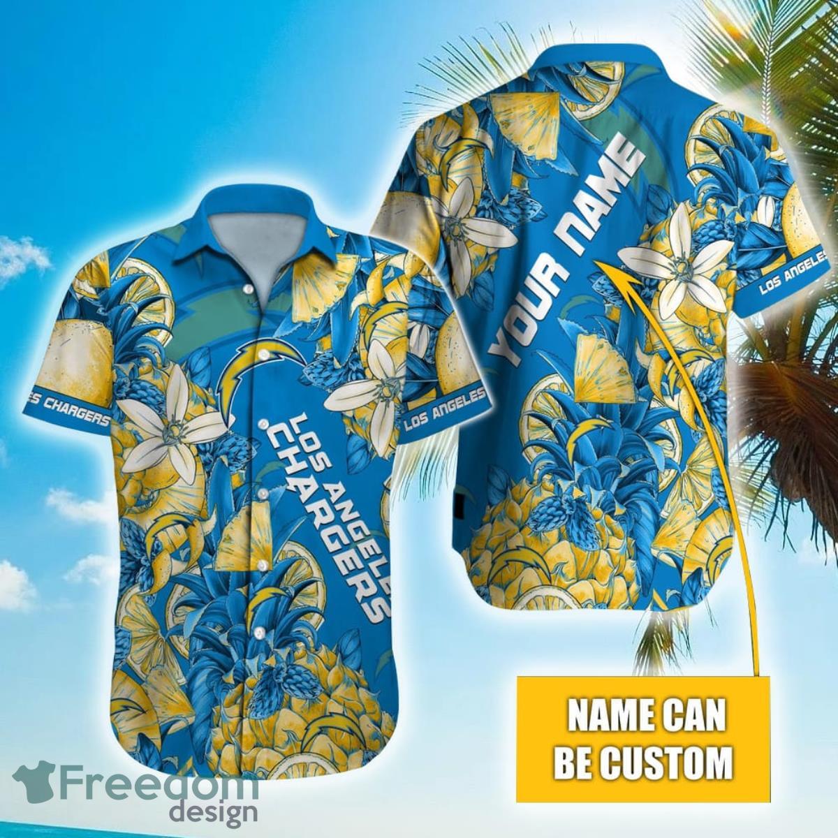 Personalized NFL Los Angeles Chargers Special Tropical Fruit Hawaiian Shirt Product Photo 1