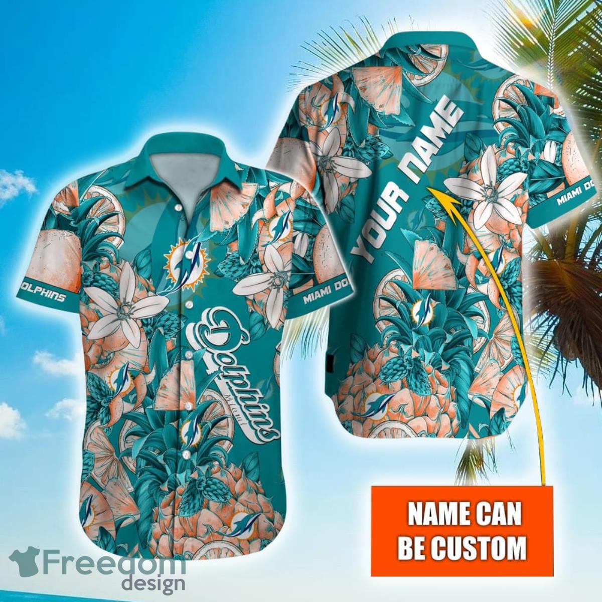 Personalized NFL Miami Dolphins Special Tropical Fruit Hawaiian Shirt Product Photo 1