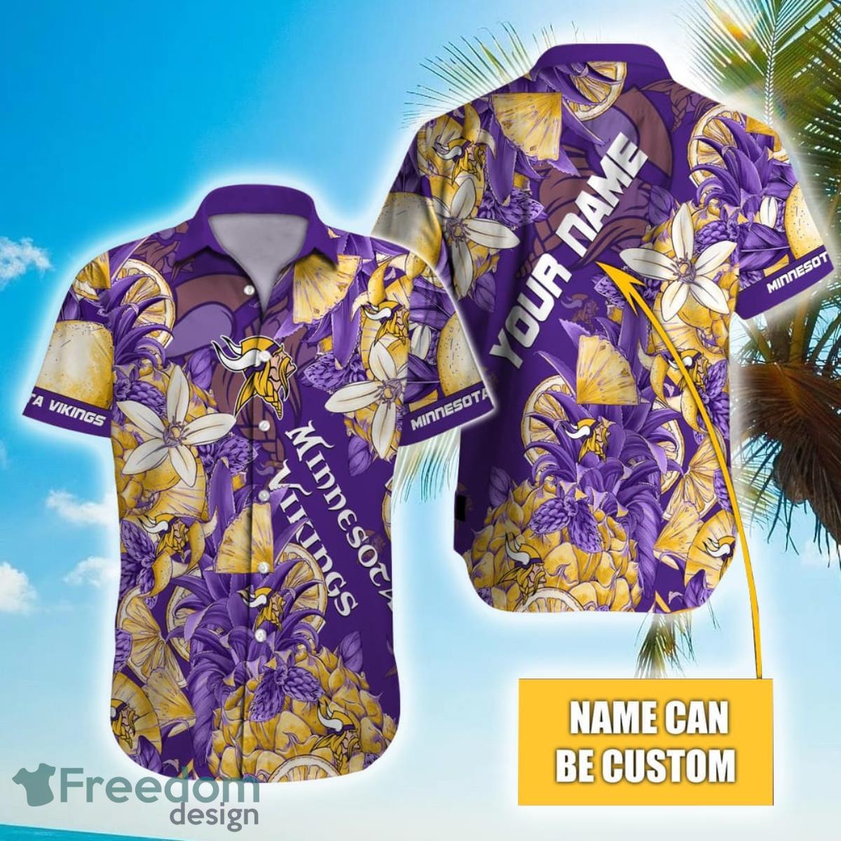 Personalized NFL Minnesota Vikings Special Tropical Fruit Hawaiian Shirt Product Photo 1