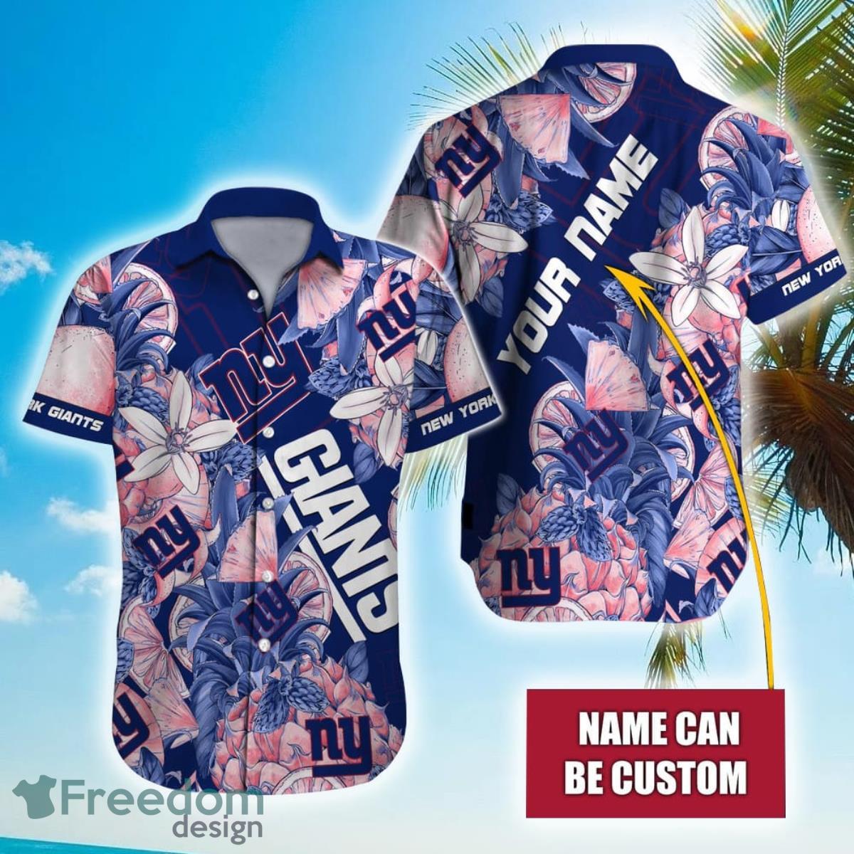 Personalized Name NFL Hawaiian Shirt, NFL New York Giants Special