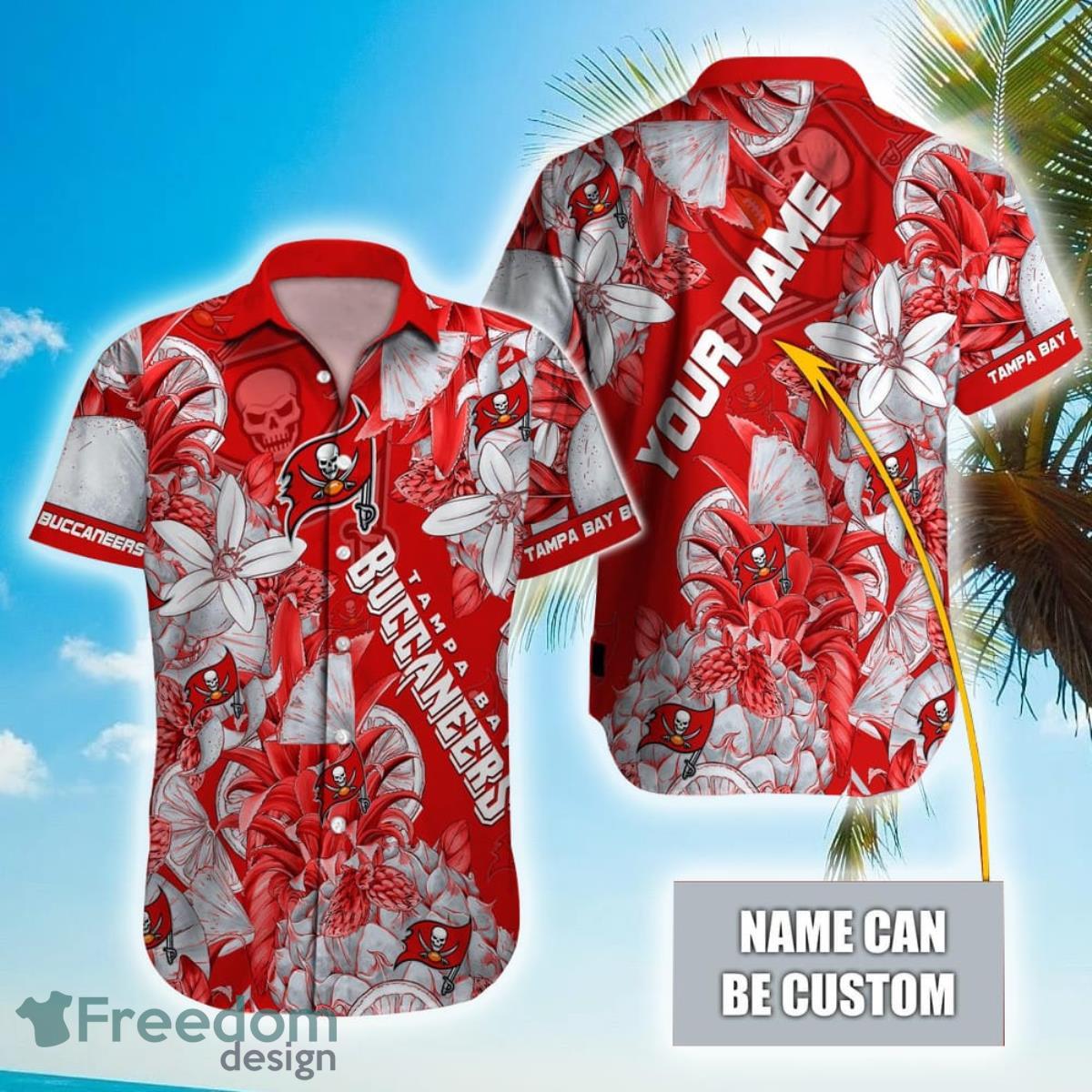 Personalized NFL Tampa Bay Buccaneers Special Tropical Fruit Hawaiian Shirt Product Photo 1