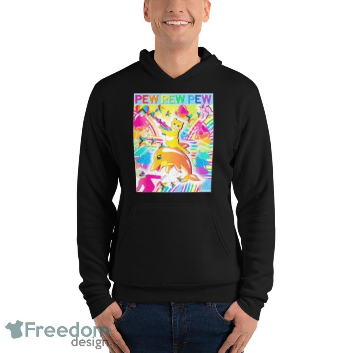 Pew Pew Pew Full Color Pride Shirt image Pew Pew Pew Full Color Pride Shirt - Unisex Fleece Pullover Hoodie