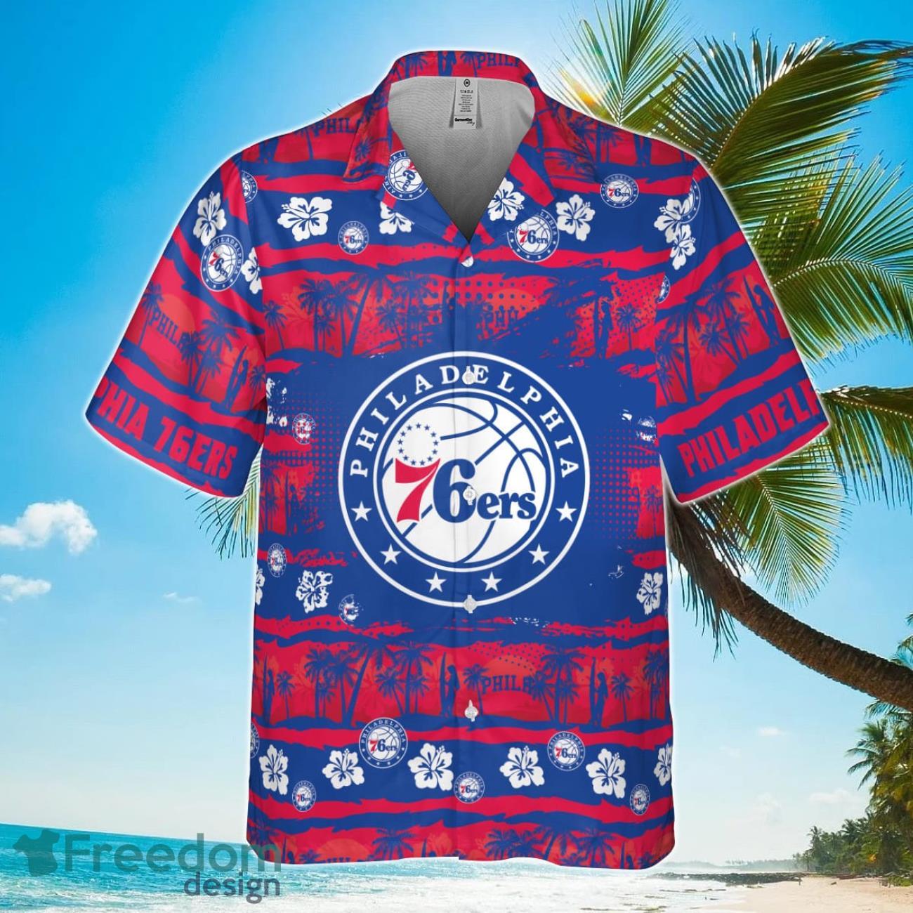 Philadelphia 76ers National Basketball Association 2023 Hawaiian Shirt Product Photo 2