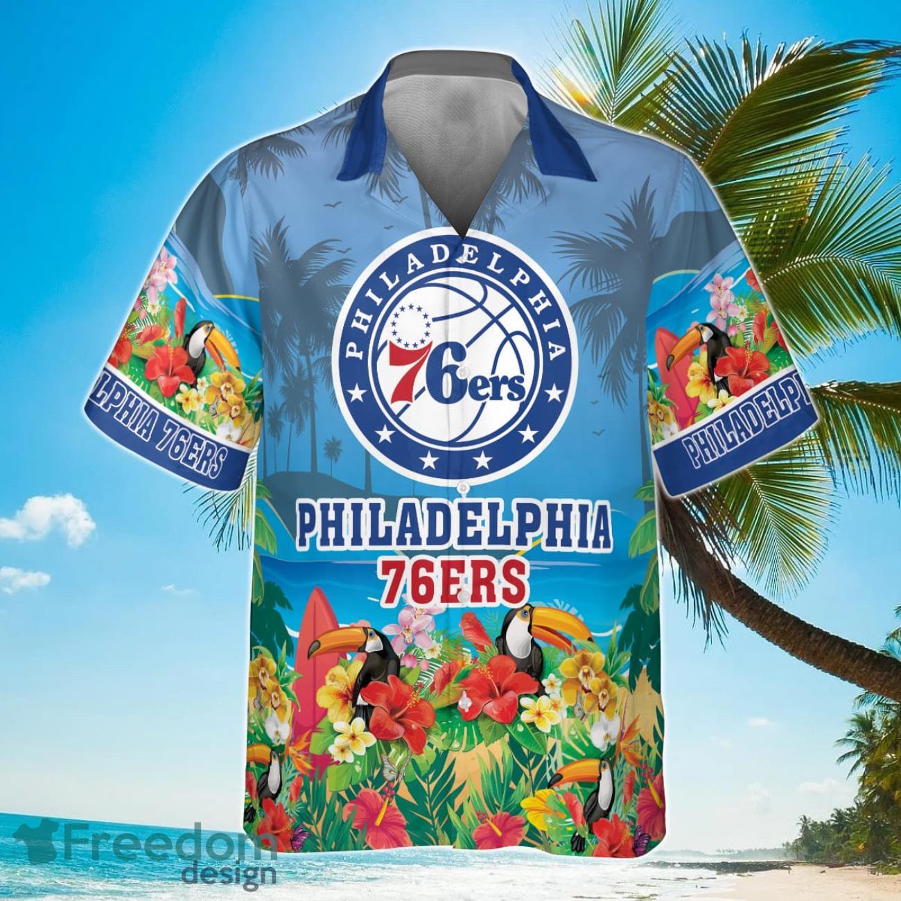 Philadelphia 76ers National Basketball Association 2023 Hawaiian Shirt For Men Women Product Photo 2