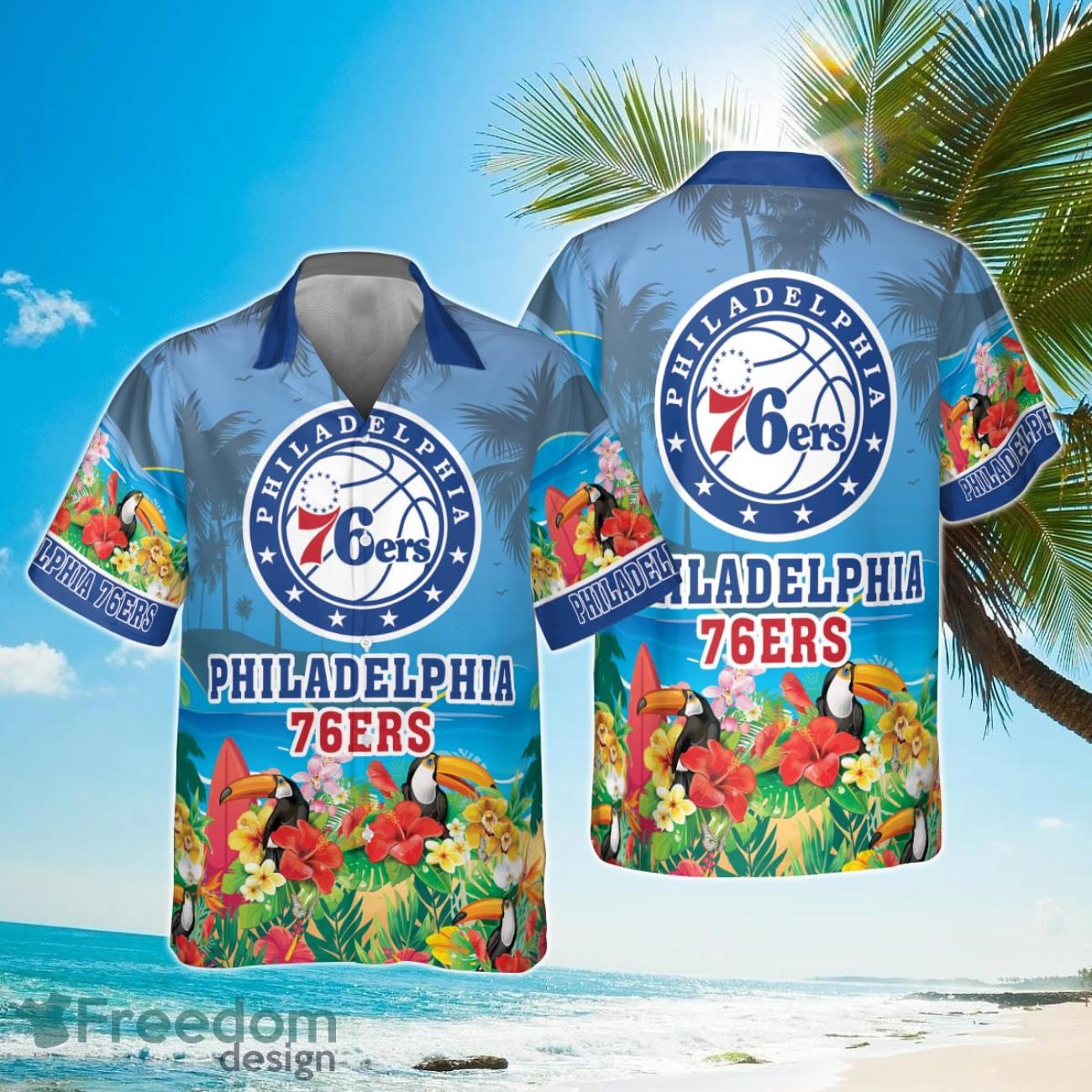 Philadelphia 76ers National Basketball Association 2023 Hawaiian Shirt For Men Women Product Photo 1