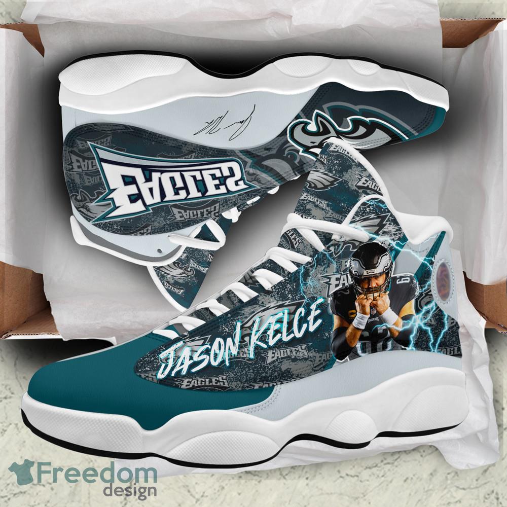 Philadelphia Eagles Jason Kelce Air Jordan 13 Shoes For Men Women -  Freedomdesign